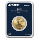 2021 1/2 oz American Gold Eagle (Type 2) (MintDirect® Single)