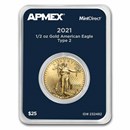 2021 1/2 oz American Gold Eagle (Type 2) (MintDirect® Single) 2021 1/2 oz American Gold Eagle (Type 2) (MintDirect® Single)