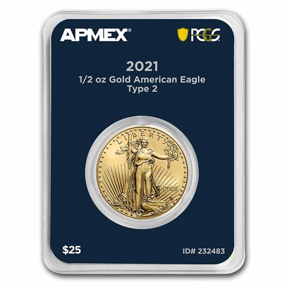 2021 1/2 oz Gold Eagle (Type 2) (MD® Premier + PCGS FirstStrike®) 2021 1/2 oz Gold Eagle (Type 2) (MD® Premier + PCGS FirstStrike®)