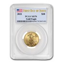 2021 1/4 oz American Gold Eagle (Type 1) MS-70 PCGS (FDI)