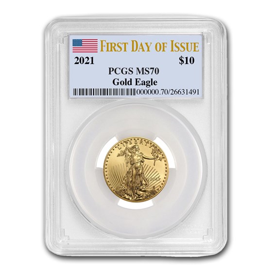 2021 1/4 oz American Gold Eagle (Type 1) MS-70 PCGS (FDI)