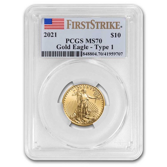 2021 1/4 oz American Gold Eagle (Type 1) MS-70 PCGS (FS®)