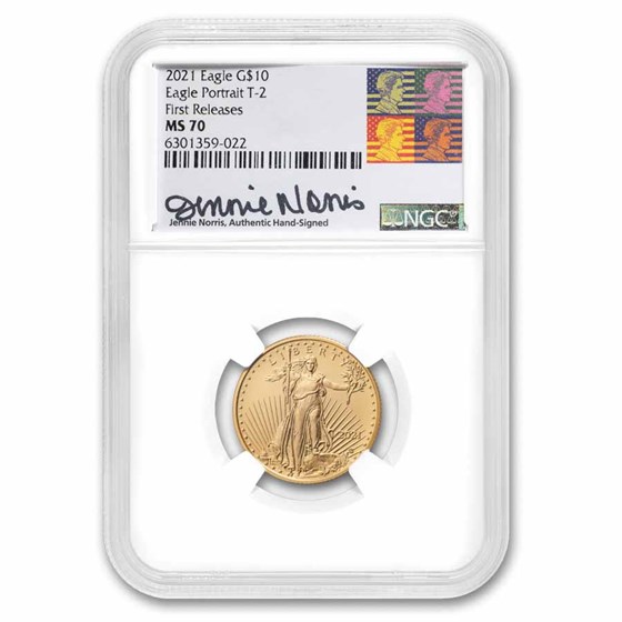 2021 1/4 oz American Gold Eagle (Type 2) MS-70 NGC