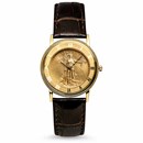 2021 1/4 oz Gold American Eagle Leather Band Watch