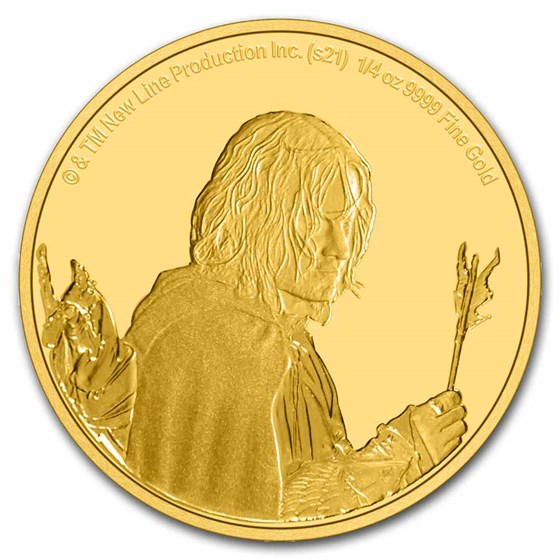 2021 1/4 oz Gold Coin $25 The Lord of the Rings: Aragorn 2021 1/4 oz Gold Coin $25 The Lord of the Rings: Aragorn