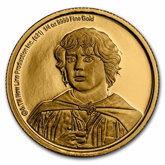 2021 1/4 oz Gold Coin $25 The Lord of the Rings: Frodo Baggins 2021 1/4 oz Gold Coin $25 The Lord of the Rings: Frodo Baggins