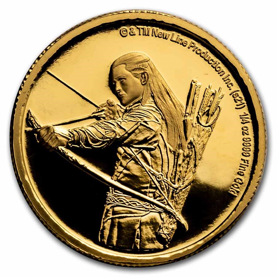 2021 1/4 oz Gold Coin $25 The Lord of the Rings: Legolas