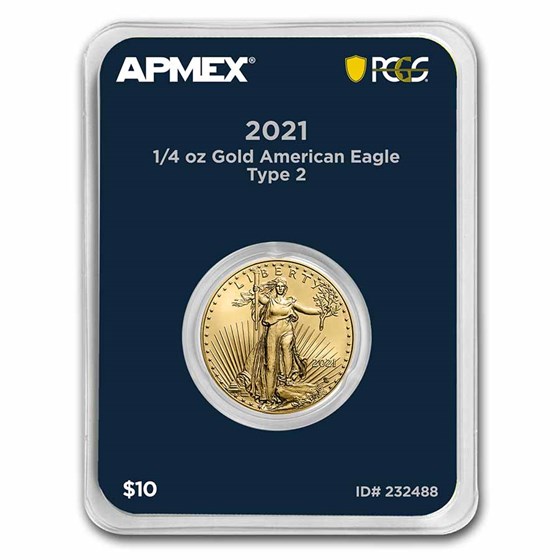 2021 1/4 oz Gold Eagle (Type 2) (MD® Premier + PCGS FirstStrike®) 2021 1/4 oz Gold Eagle (Type 2) (MD® Premier + PCGS FirstStrike®)