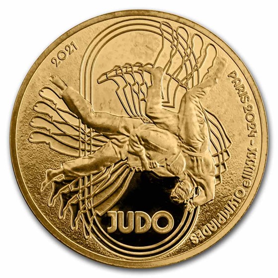 2021 1/4 oz Pf Gold €50 Paris 2024 Olympics: Judo