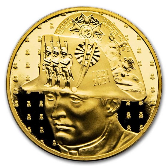2021 1/4 oz Prf Gold €50 Napoleon's Passing Away (No Box, No COA) 2021 1/4 oz Prf Gold €50 Napoleon's Passing Away (No Box, No COA)