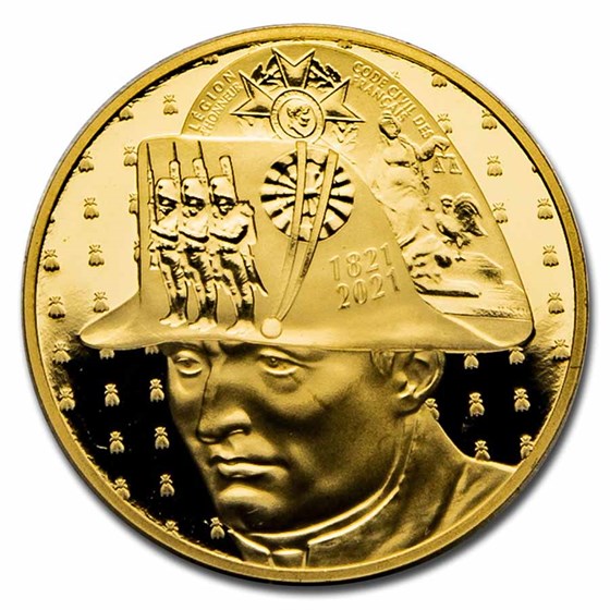 2021 1/4 oz Proof Gold €50 Bicentenary of Napoleon's Passing Away 2021 1/4 oz Proof Gold €50 Bicentenary of Napoleon's Passing Away