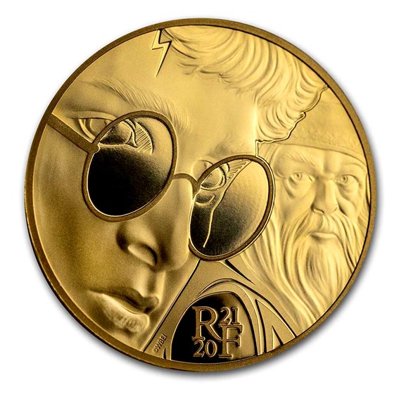 2021 1/4 oz Proof Gold €50 Harry Potter and Dumbledore 2021 1/4 oz Proof Gold €50 Harry Potter and Dumbledore
