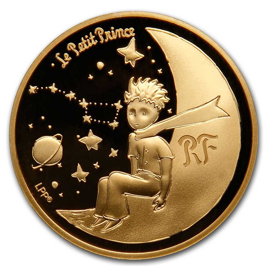 2021 1/4 oz Proof Gold €50 The Little Prince (Moon)
