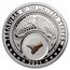 2021 1 oz Ag Treasures of the U.S. Florida Shark Teeth Colorized