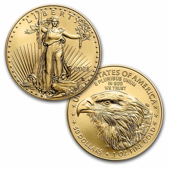 2021 1 oz American Gold Eagle Coin BU (Type 2) 2021 1 oz American Gold Eagle Coin BU (Type 2)