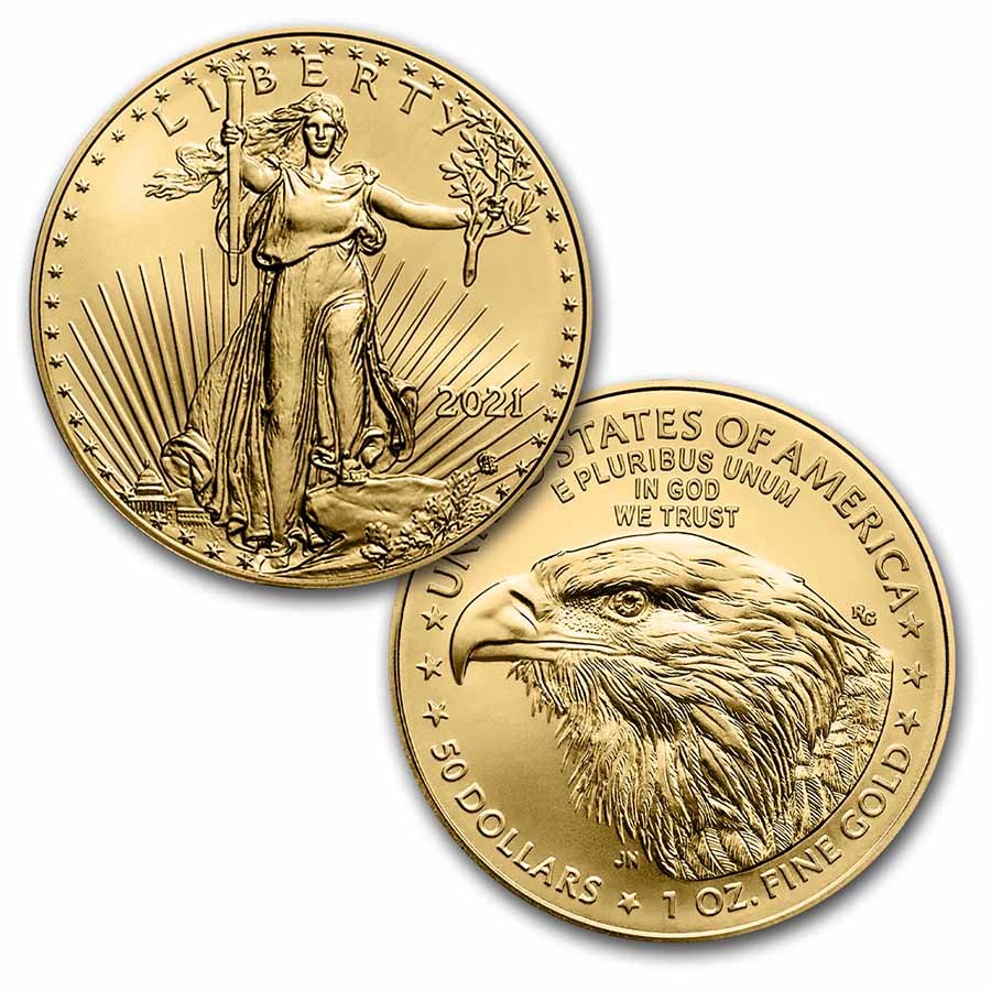 2021 1 oz American Gold Eagle Coin BU (Type 2)