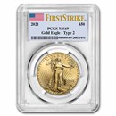 2021 1 oz American Gold Eagle MS-69 PCGS (FirstStrike®, Type 2) 2021 1 oz American Gold Eagle MS-69 PCGS (FirstStrike®, Type 2)