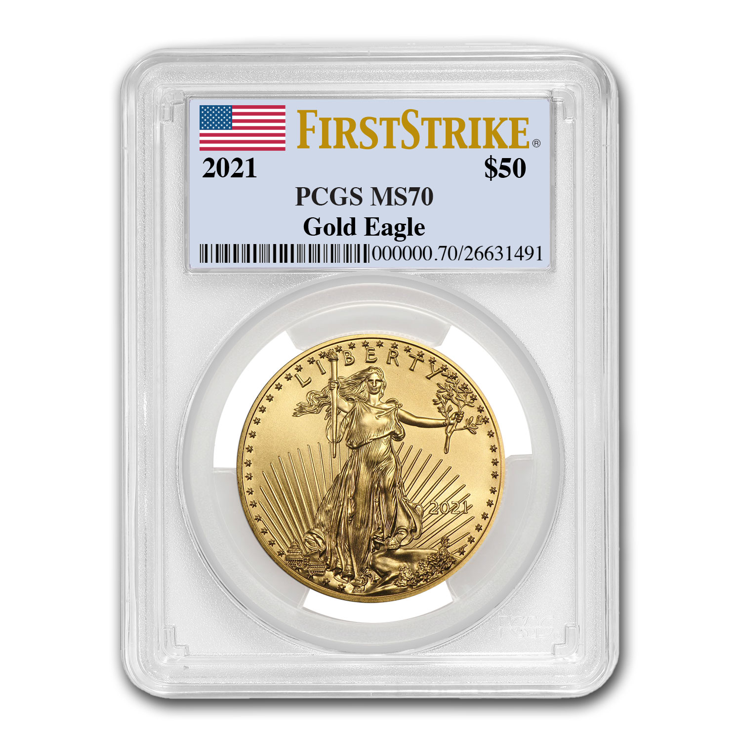 Buy 2021 1 oz American Gold Eagle MS-70 PCGS (FirstStrike