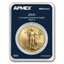 2021 1 oz American Gold Eagle (Type 2) (MintDirect® Single)
