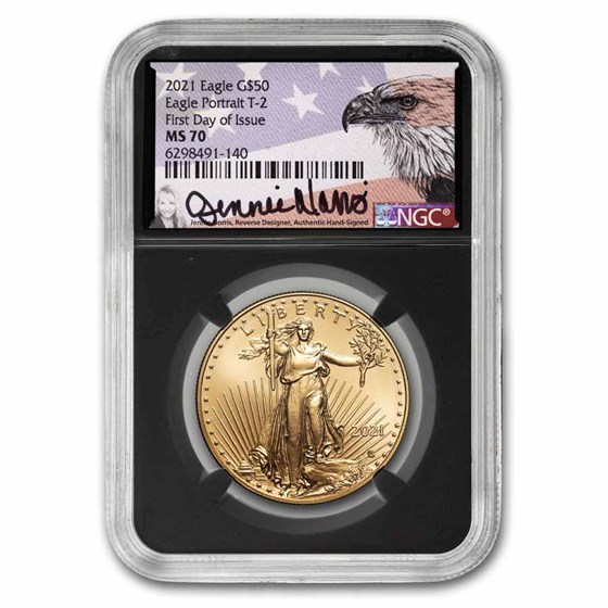 2021 1 oz American Gold Eagle (Type 2) MS-70 NGC