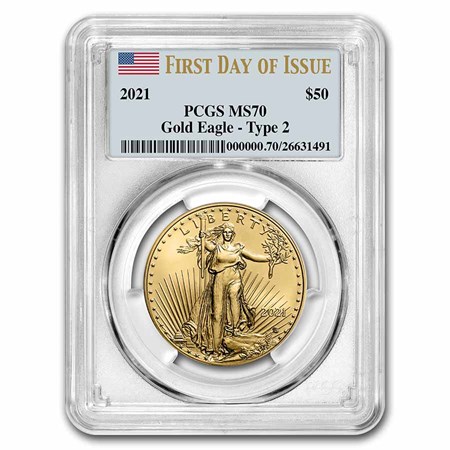 Buy 2021 1 oz Gold Eagle T2 MS-70 PCGS | APMEX
