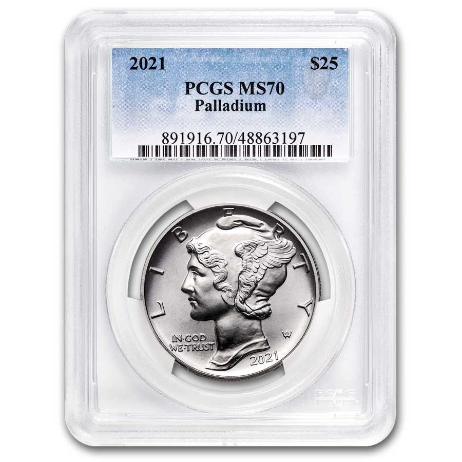 2021 1 oz American Palladium Eagle MS-70 PCGS