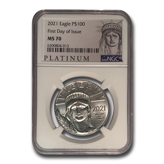 2021 1 oz American Platinum Eagle MS-70 NGC (First Day of Issue) 2021 1 oz American Platinum Eagle MS-70 NGC (First Day of Issue)