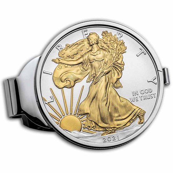 2021 1 oz Gilded Silver American Eagle Money Clip 2021 1 oz Gilded Silver American Eagle Money Clip