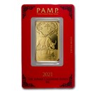 2021 1 oz Gold Bar - PAMP Suisse Year of the Ox (In Assay)