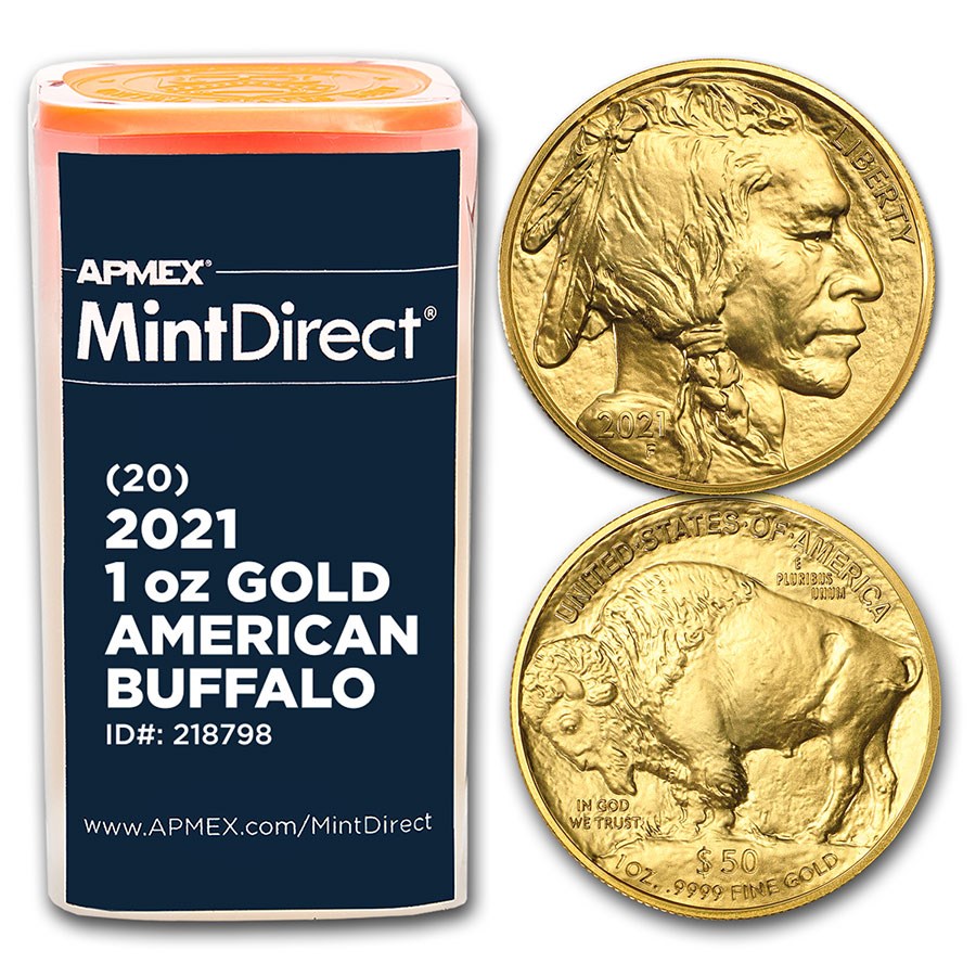 2021 1 oz Gold Buffalo (20-Coin MintDirect® Tube)