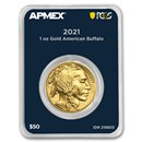 2021 1 oz Gold Buffalo (MintDirect® Premier Single + PCGS FS)