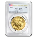 2021 1 oz Gold Buffalo MS-70 PCGS (First Day of Issue)