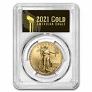 2021 1 oz Gold Eagle (Type 2) MS-70 PCGS (FDI, Black Label)