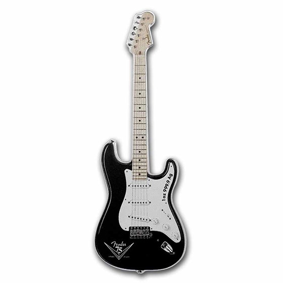 2021 1 oz Proof Silver Fender® Stratocaster 75th Anniversary 2021 1 oz Proof Silver Fender® Stratocaster 75th Anniversary