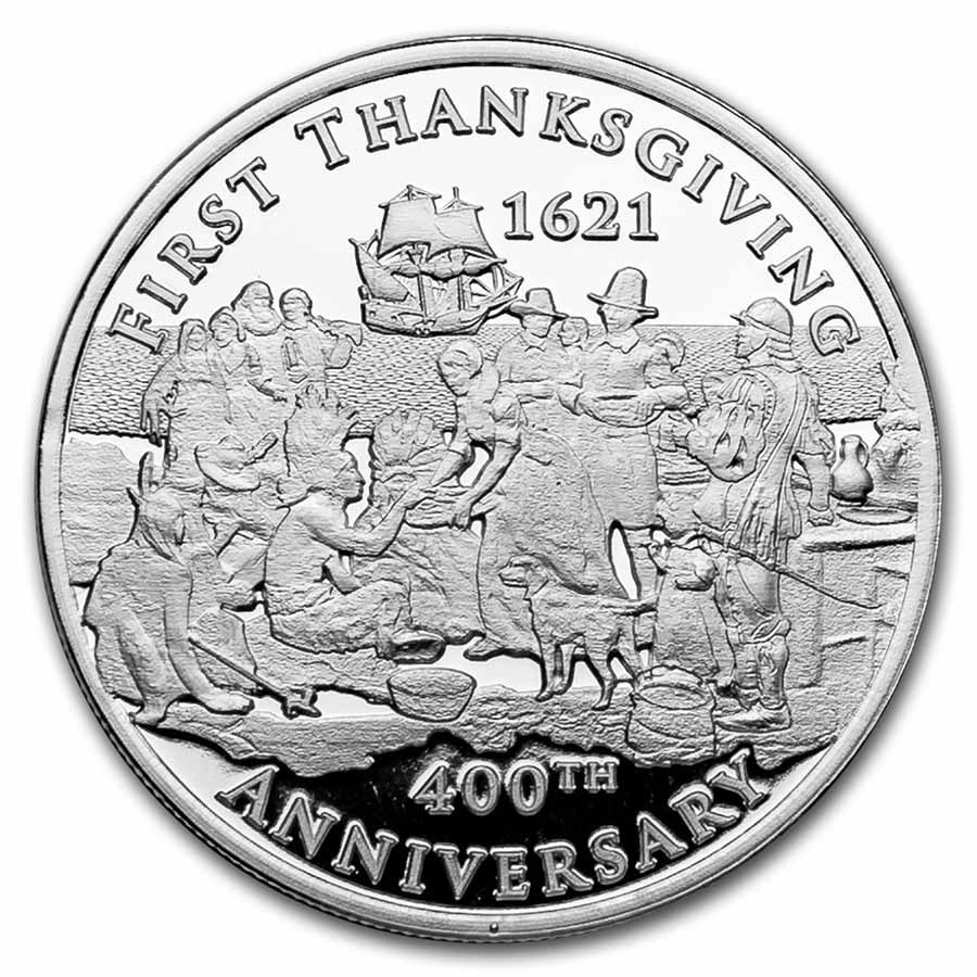 Buy 2021 1 oz Silver $2 400th Anniversary First Thanksgiving | APMEX