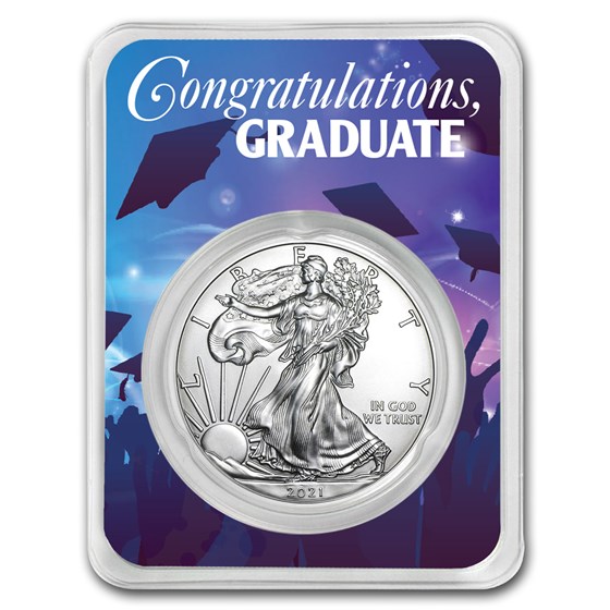 2021 1 oz Silver American Eagle - Graduation Party 2021 1 oz Silver American Eagle - Graduation Party