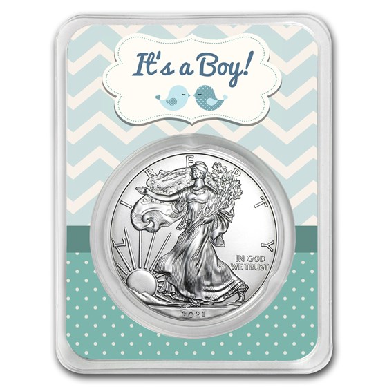 2021 1 oz Silver American Eagle - It's A Boy 2021 1 oz Silver American Eagle - It's A Boy