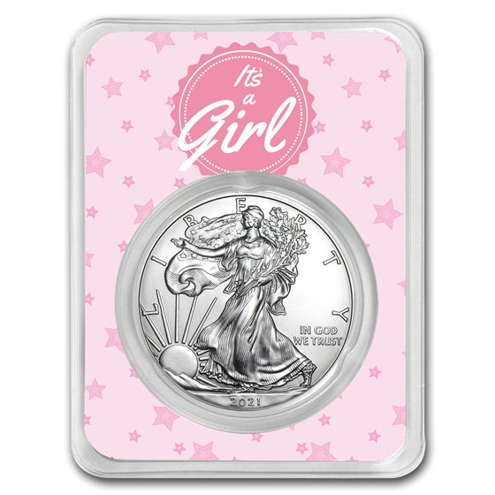 2021 1 oz Silver American Eagle - It's A Girl Stars 2021 1 oz Silver American Eagle - It's A Girl Stars