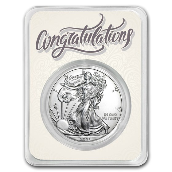 2021 1 oz Silver American Eagle - Just Married Congratulations 2021 1 oz Silver American Eagle - Just Married Congratulations