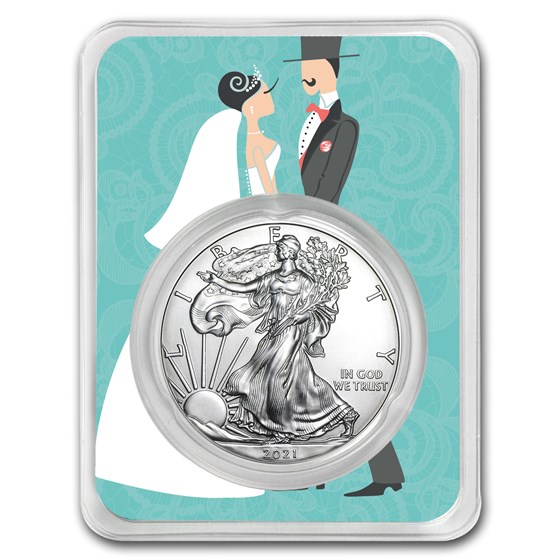 2021 1 oz Silver American Eagle - Just Married Couple 2021 1 oz Silver American Eagle - Just Married Couple