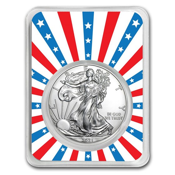 2021 1 oz Silver American Eagle - Stars & Stripes Burst 2021 1 oz Silver American Eagle - Stars & Stripes Burst