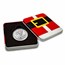 2021 1 oz Silver Eagle Type 2 - w/Holiday Tin, Santa's Buckle