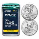 2021 1 oz Silver Eagles (Type 2) (MD Premier + PCGS FS Tube)