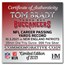 2021 1 oz Silver Round - Tom Brady "Career Passing Yards Record"