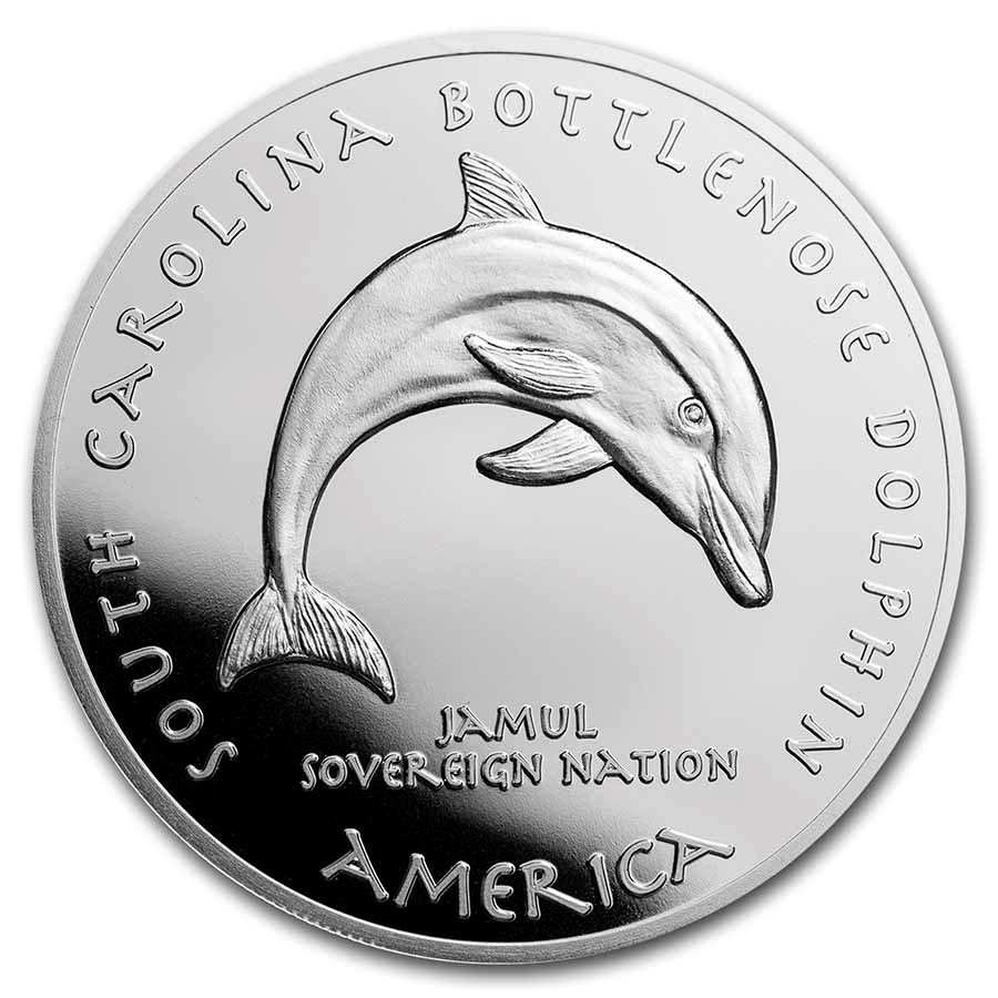 Buy 2021 1 oz Silver State Dollars South Carolina Bottlenose Dolphin