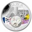 2021 1 oz Silver Treasures of the U.S. Iowa Quartz (Colorized)