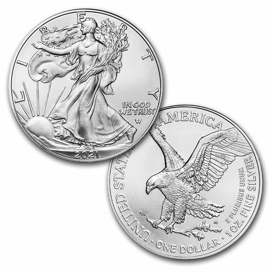Buy 2021 1 oz Type 2 Silver Eagle BU Coin APMEX