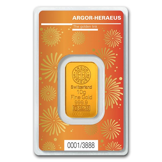 2021 10 gram Gold Bar - Argor-Heraeus Year of the Ox (In Assay)