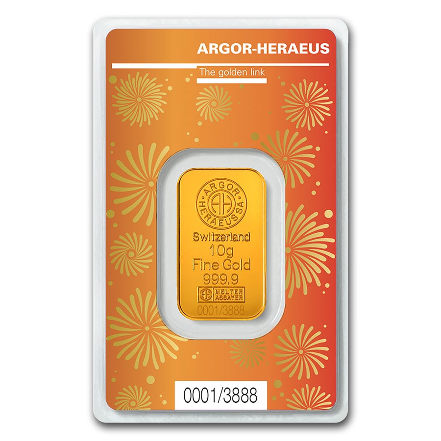 2021 10 gram Gold Bar - Argor-Heraeus Year of the Ox (In Assay)