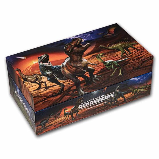 2021 12-Coin Dinosaur 1/2 Gram Gold Collection Box (Empty) 2021 12-Coin Dinosaur 1/2 Gram Gold Collection Box (Empty)